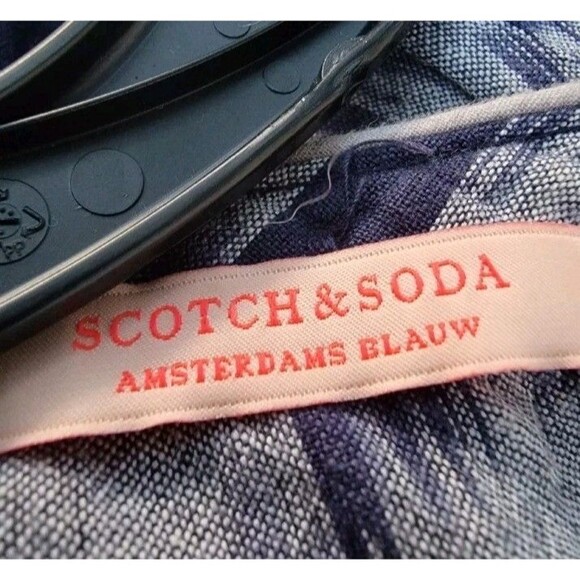 Womens Scotch and Soda Blue Ikat Print 3/4 Sleeve Button Back Top Size 3 (L) - Picture 4 of 6